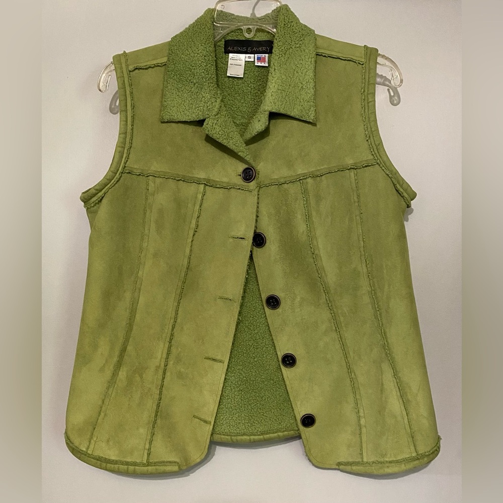 Alexis and Avery, Green Vest, Size S